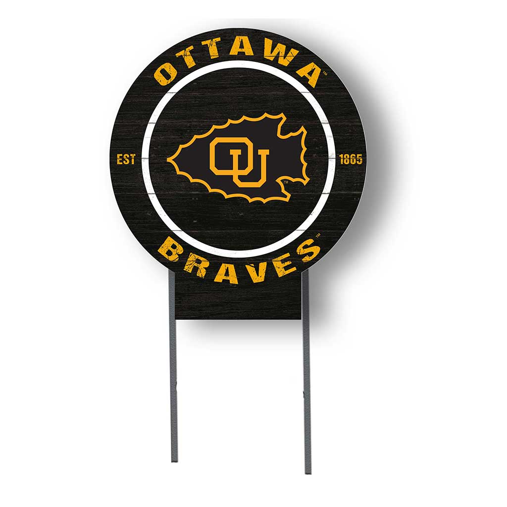 20x20 Circle Color Logo Lawn Sign Ottawa University Ottawa