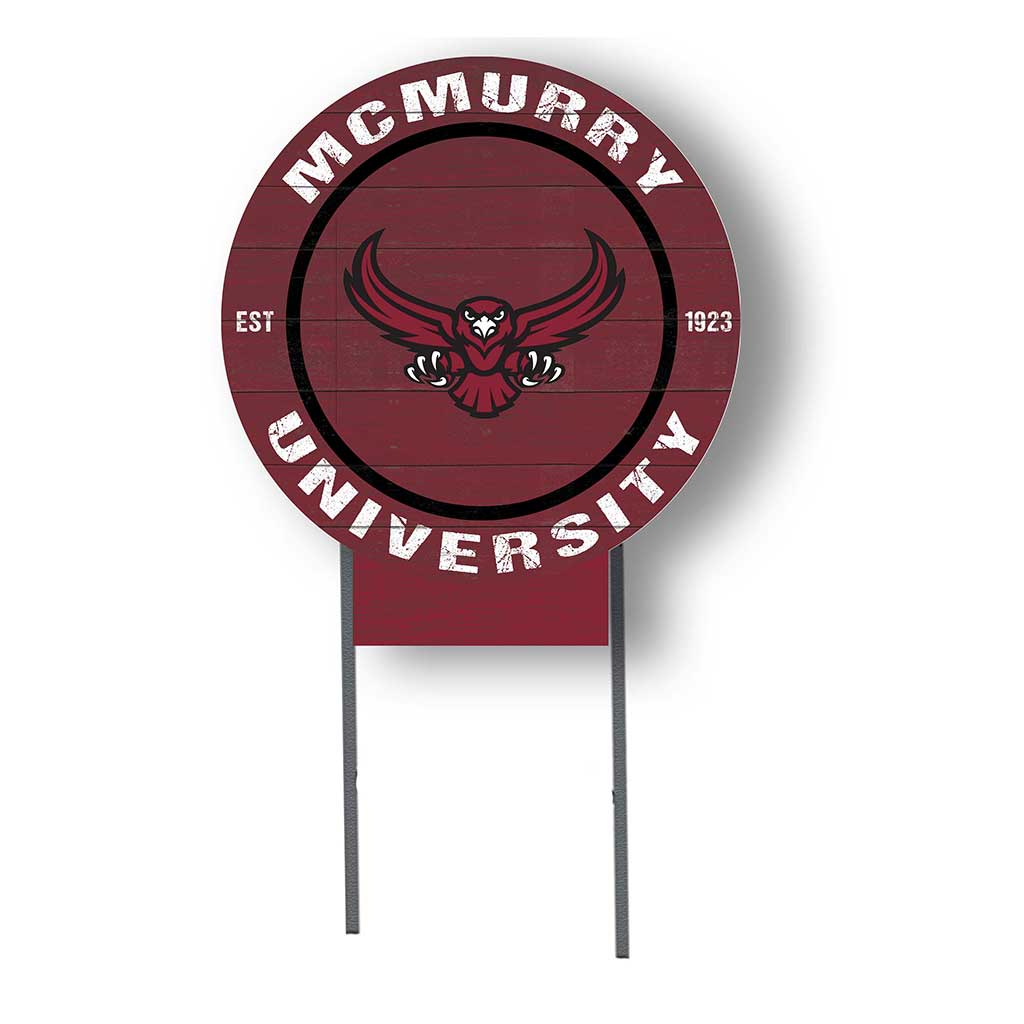 20x20 Circle Color Logo Lawn Sign McMurry University War Hawks