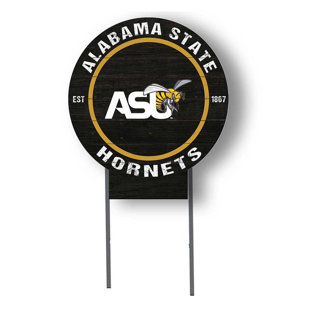20x20 Circle Color Logo Lawn Sign Alabama State HORNETS
