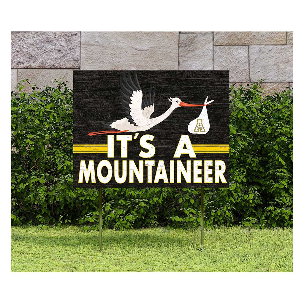 18x24 Lawn Sign Stork Yard Sign It's A Appalachian State Mountaineers