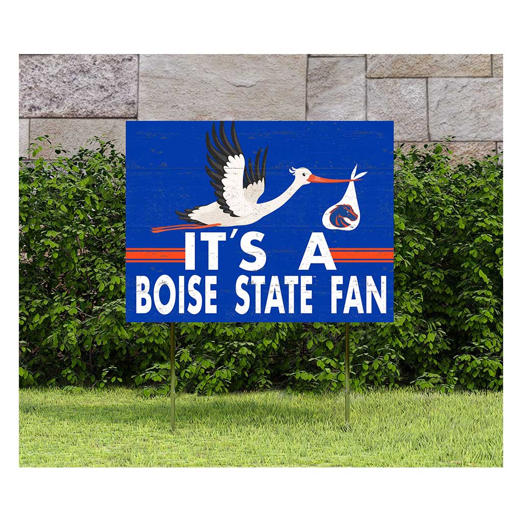 18x24 Lawn Sign Stork Yard Sign It's A Boise State Broncos