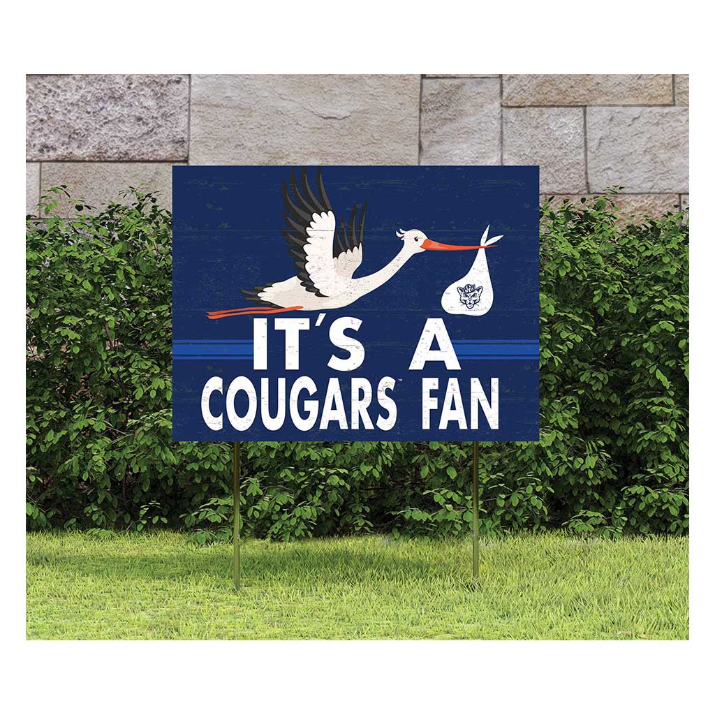 18x24 Lawn Sign Stork Yard Sign It's A Brigham Young Cougars