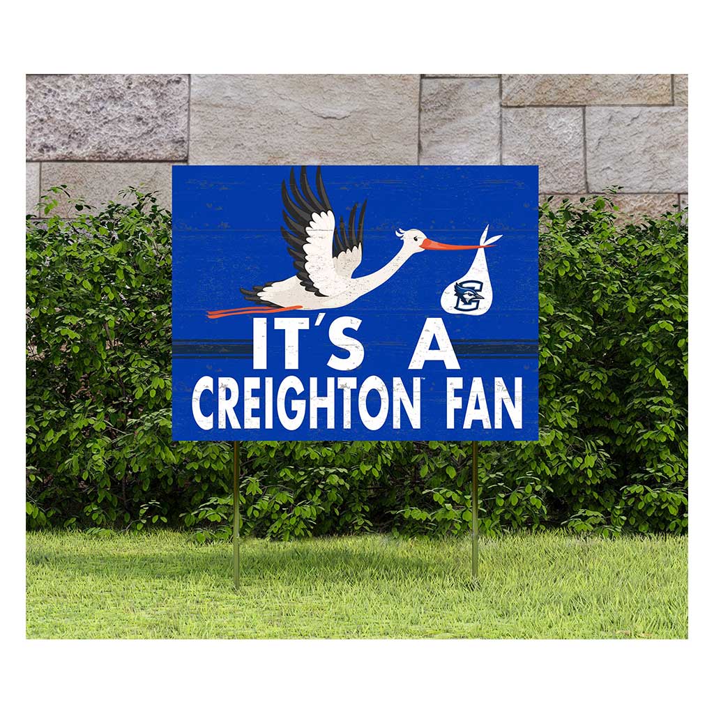 18x24 Lawn Sign Stork Yard Sign It's A Creighton Bluejays