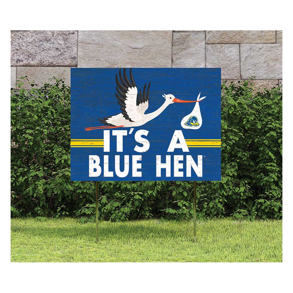 18x24 Lawn Sign Stork Yard Sign It's A Delaware Fightin Blue Hens