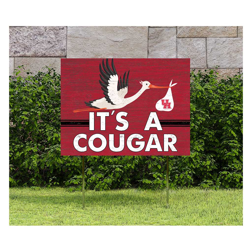 18x24 Lawn Sign Stork Yard Sign It's A Houston Cougars