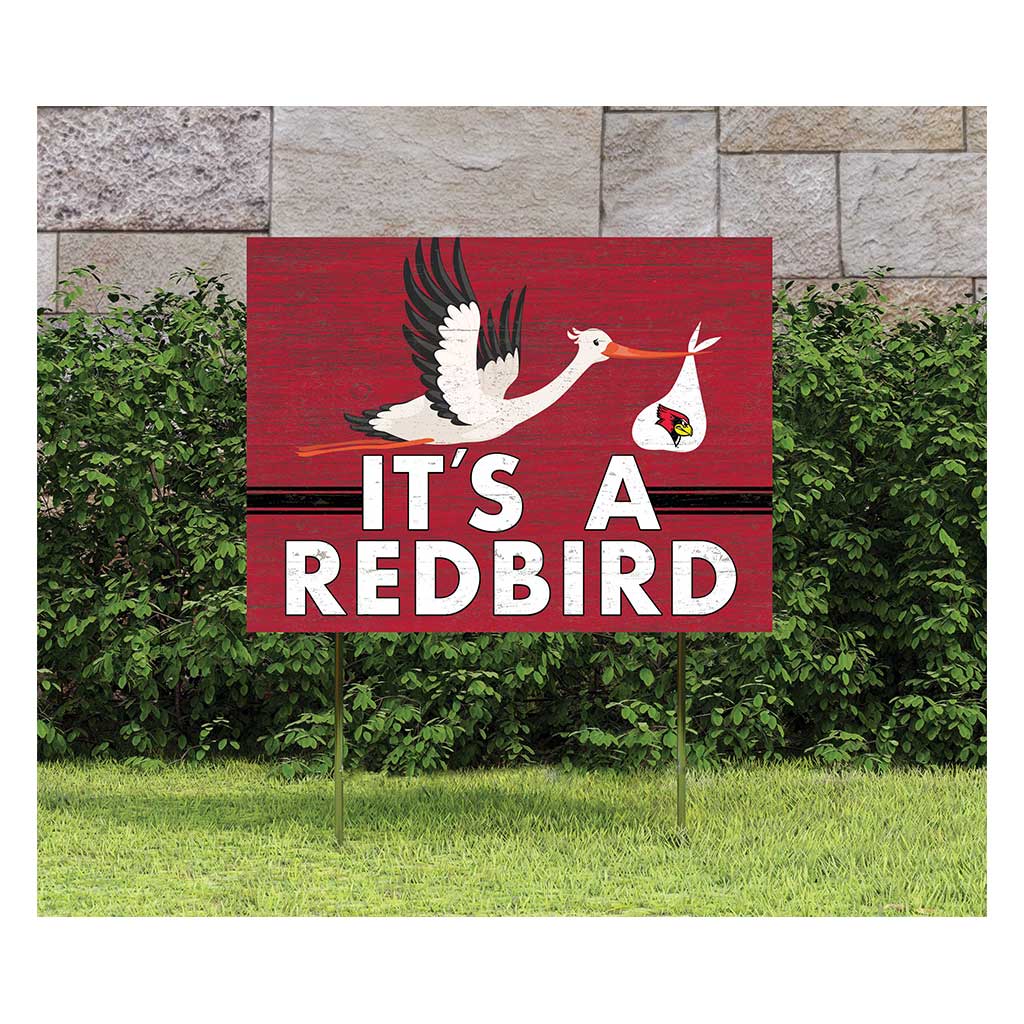 18x24 Lawn Sign Stork Yard Sign It's A Illinois State Redbirds