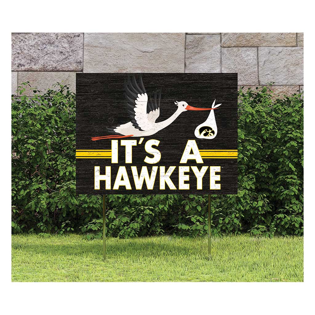 18x24 Lawn Sign Stork Yard Sign It's A Iowa Hawkeyes