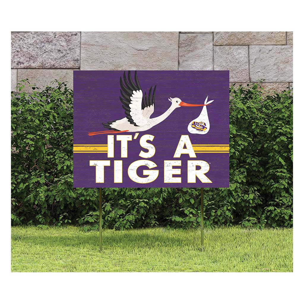 18x24 Lawn Sign Stork Yard Sign It's A LSU Fighting Tigers