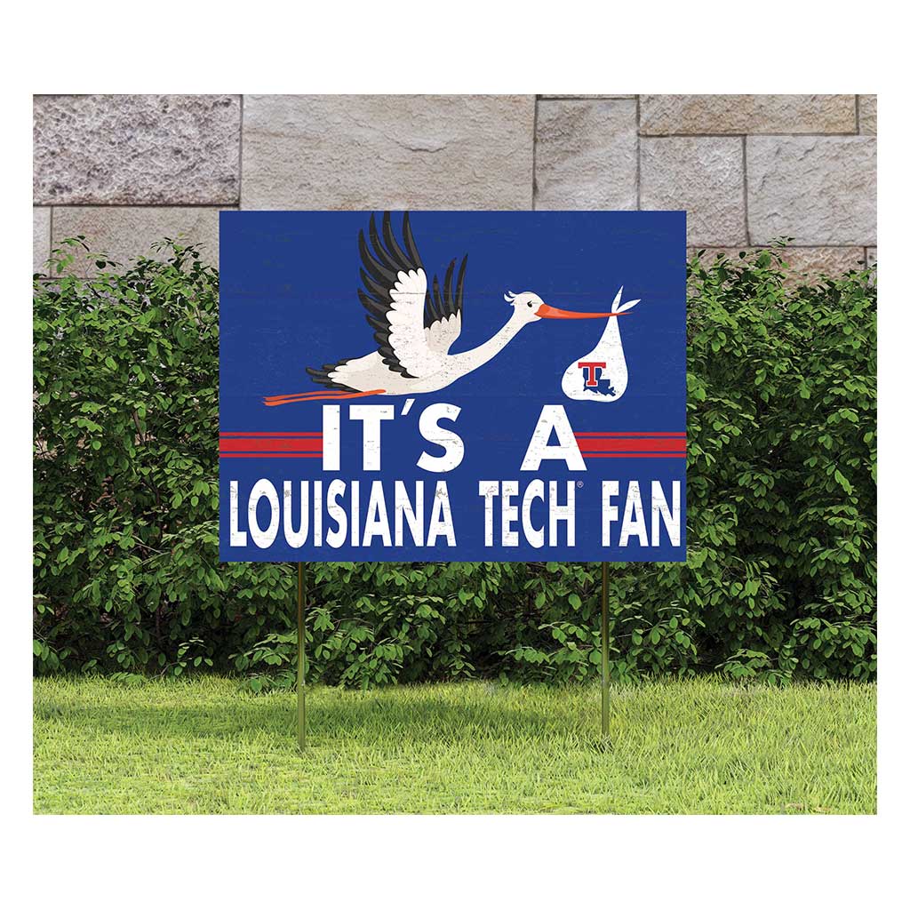 18x24 Lawn Sign Stork Yard Sign It's A Louisiana Tech Bulldogs