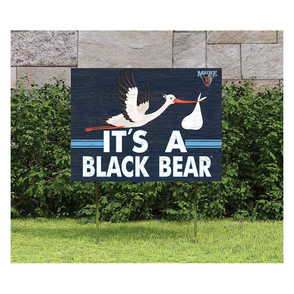 18x24 Lawn Sign Stork Yard Sign It's A Maine (Orono) Black Bears