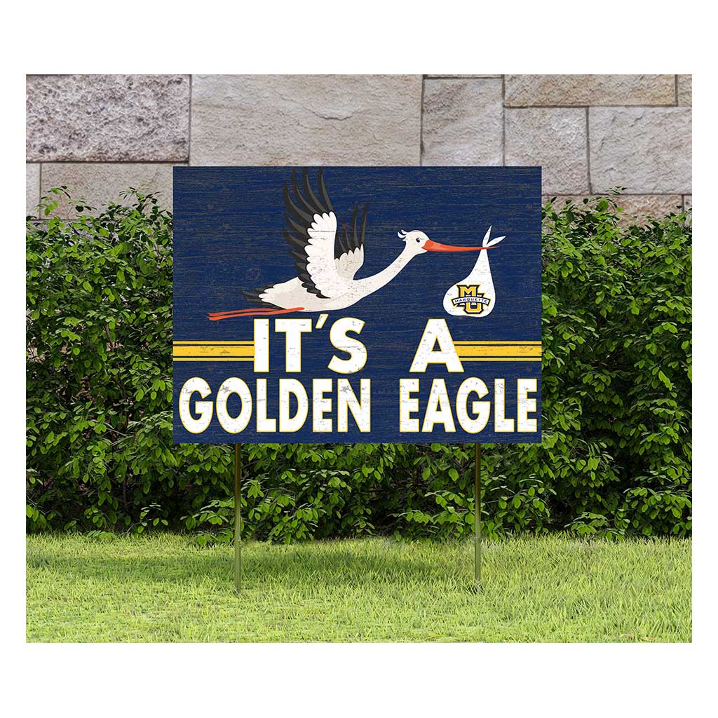 18x24 Lawn Sign Stork Yard Sign It's A Marquette Golden Eagles