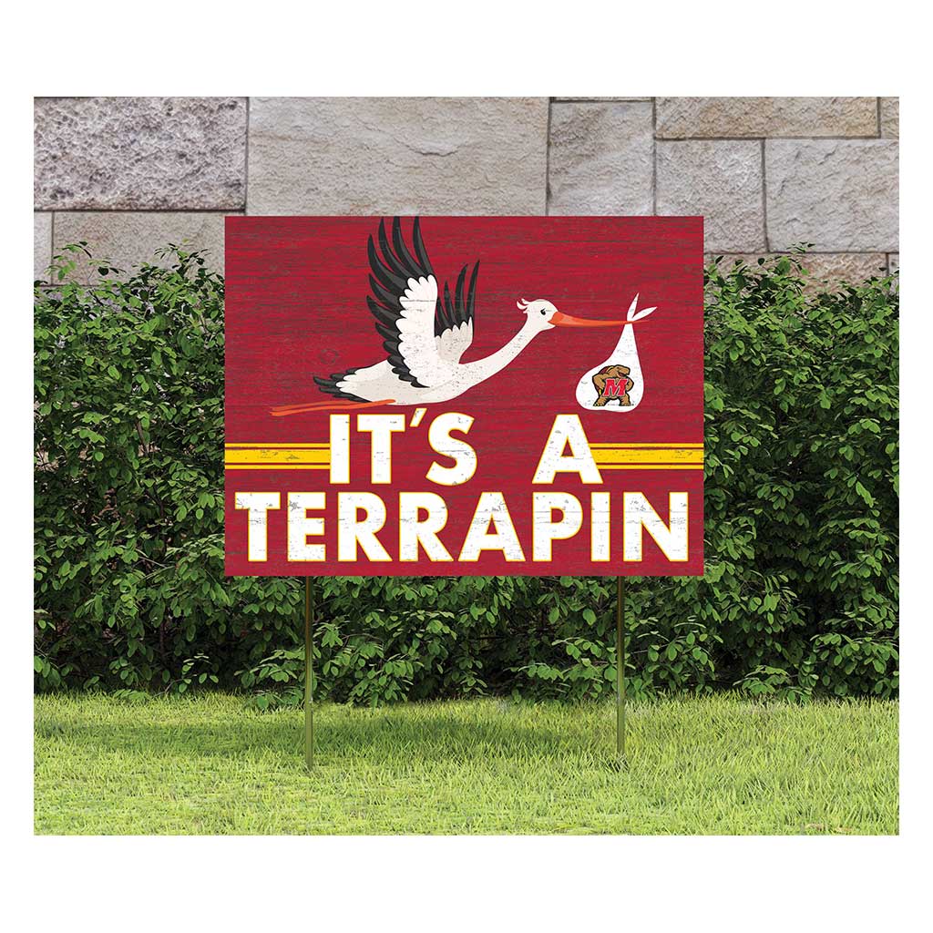 18x24 Lawn Sign Stork Yard Sign It's A Maryland Terrapins