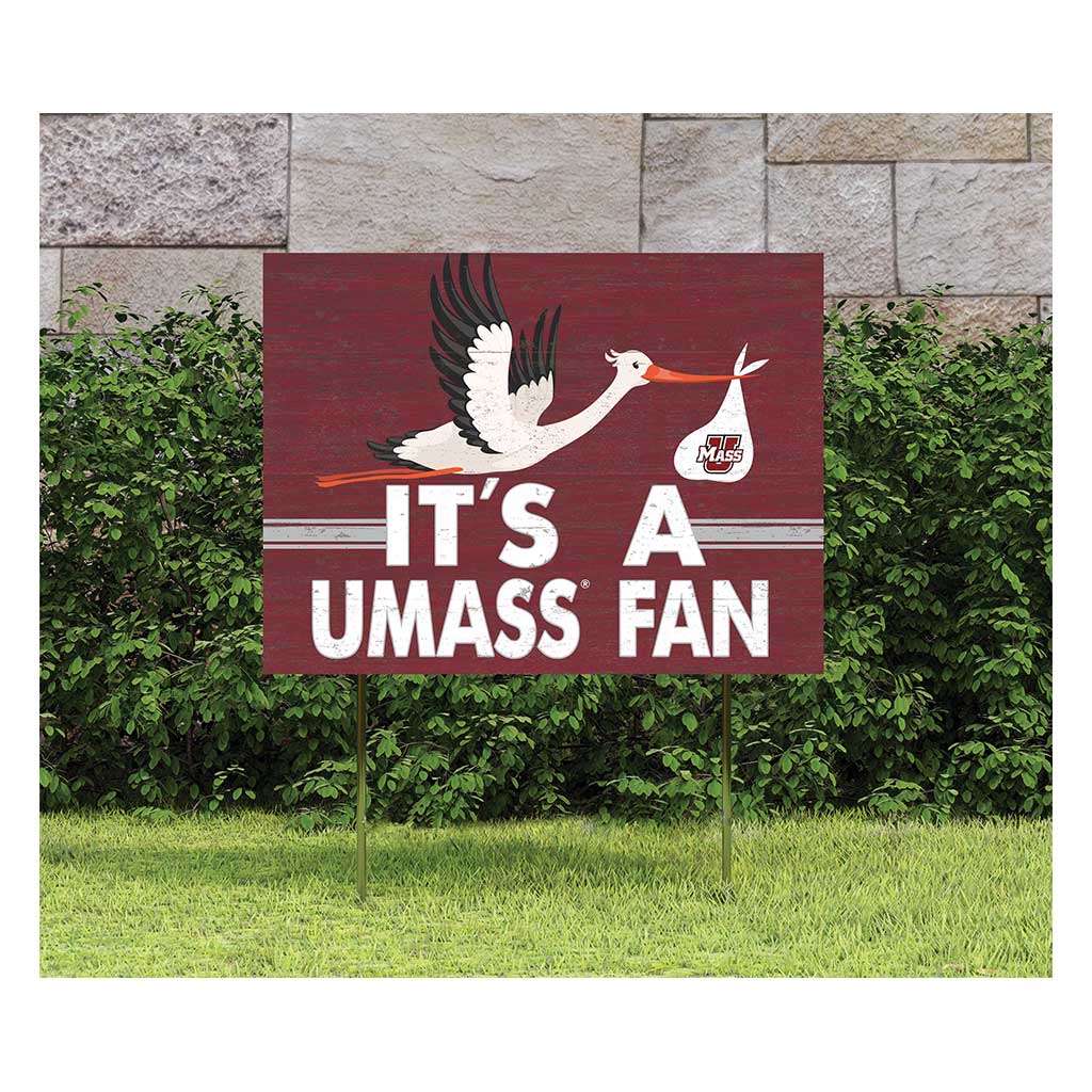 18x24 Lawn Sign Stork Yard Sign It's A Massachusetts (UMASS-Amherst) Minutemen