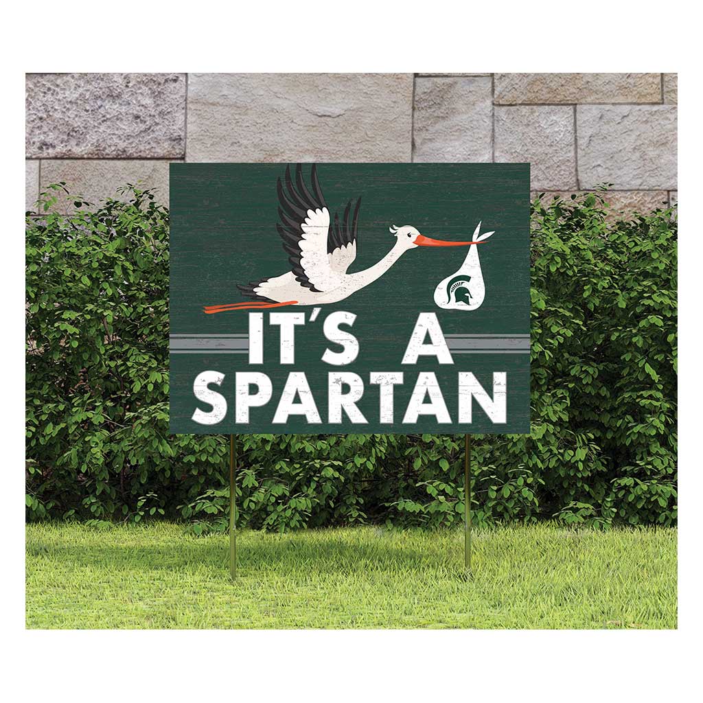 18x24 Lawn Sign Stork Yard Sign It's A Michigan State Spartans