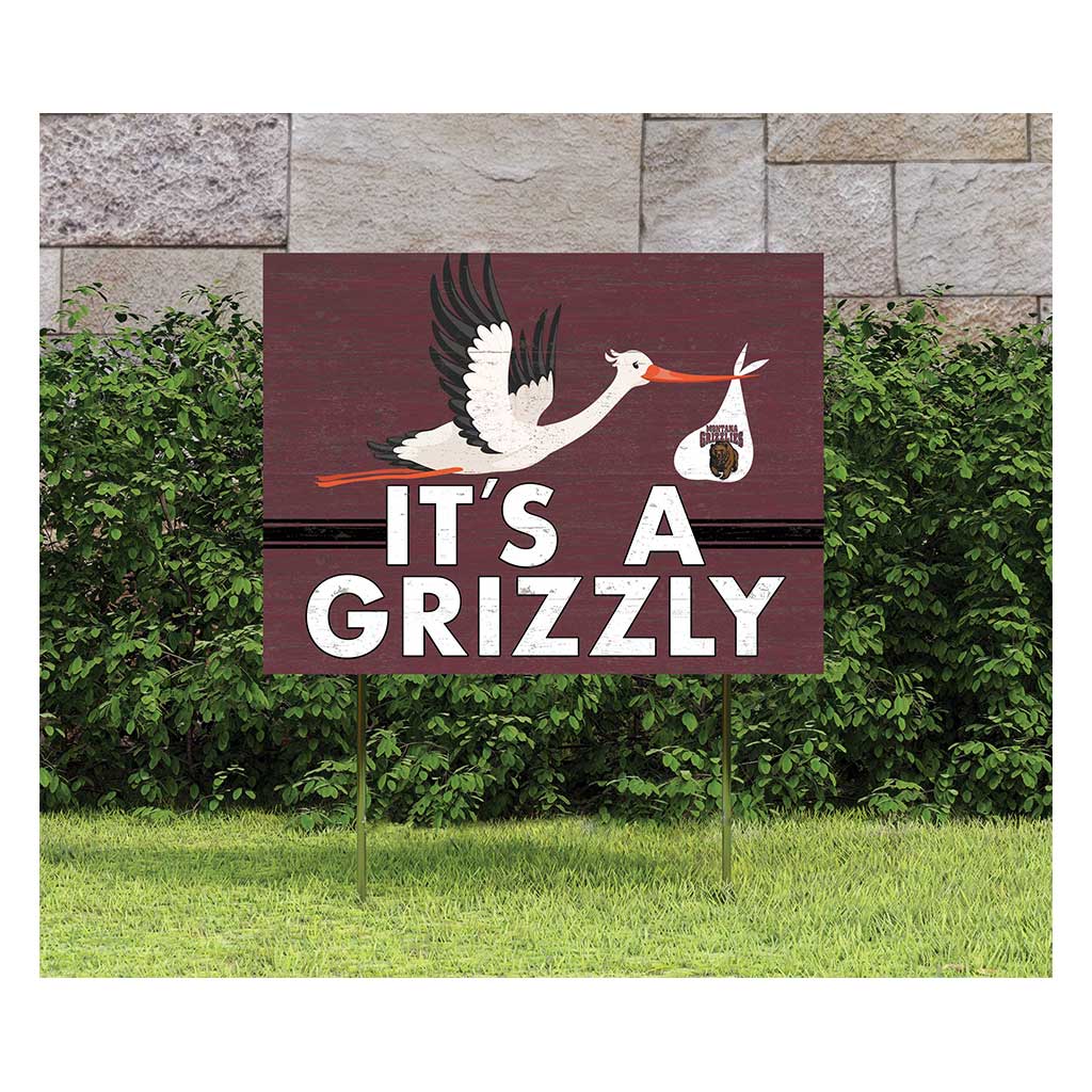 18x24 Lawn Sign Stork Yard Sign It's A Montana Grizzlies
