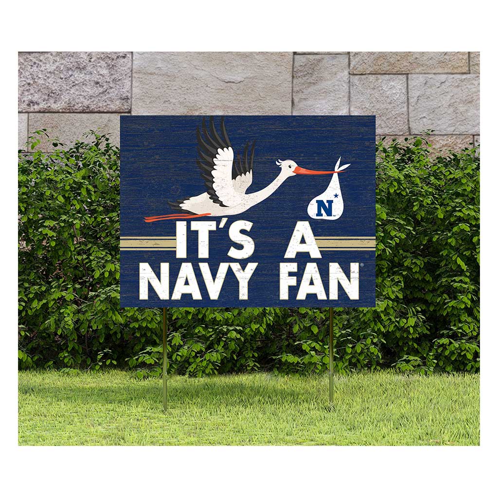 18x24 Lawn Sign Stork Yard Sign It's A Naval Academy Midshipmen