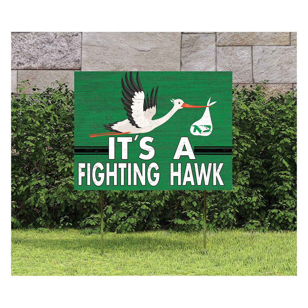 18x24 Lawn Sign Stork Yard Sign It's A North Dakota Fighting Hawks