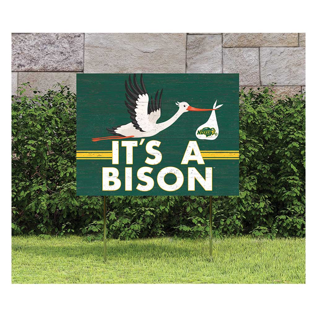 18x24 Lawn Sign Stork Yard Sign It's A North Dakota State Bison