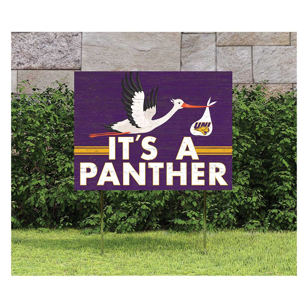18x24 Lawn Sign Stork Yard Sign It's A Northern Iowa Panthers