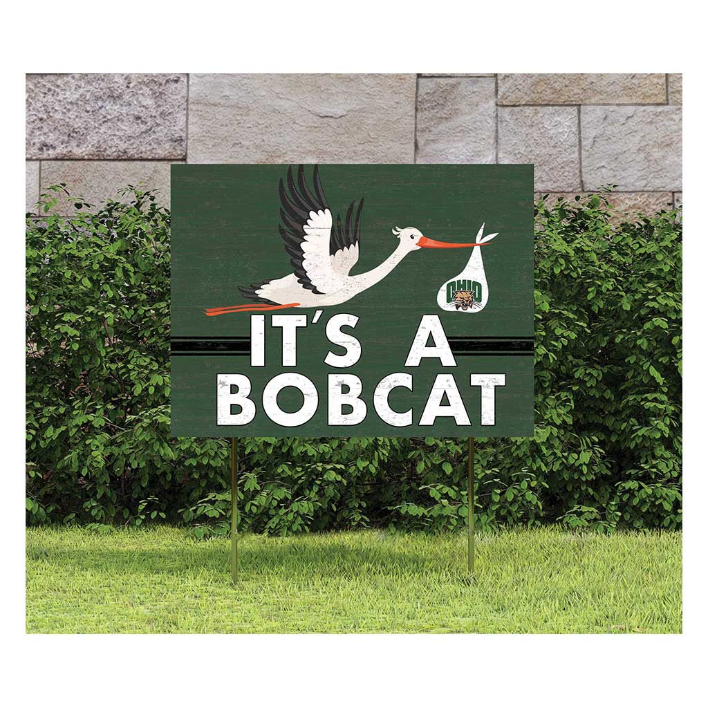 18x24 Lawn Sign Stork Yard Sign It's A Ohio Univ Bobcats