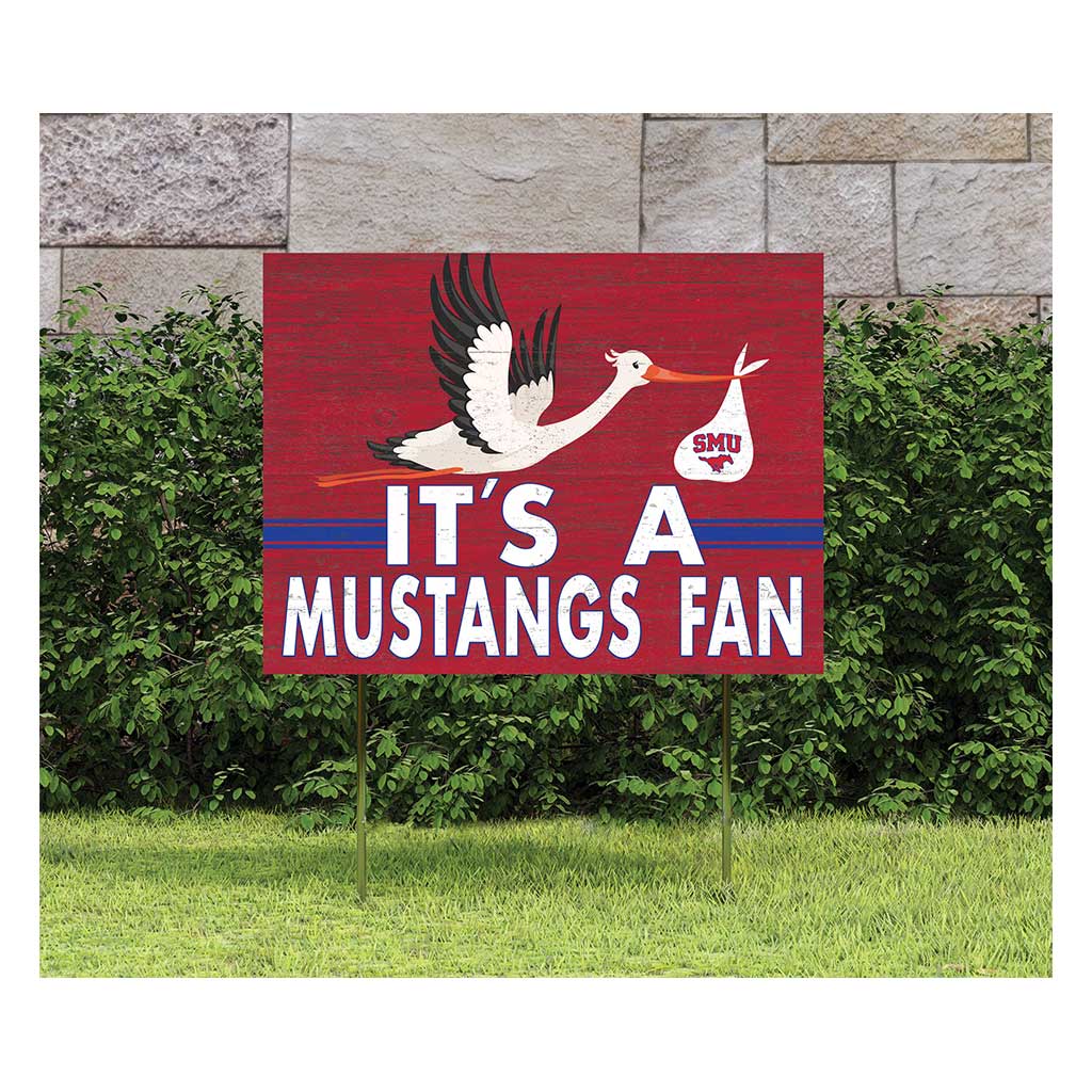 18x24 Lawn Sign Stork Yard Sign It's A Southern Methodist Mustangs