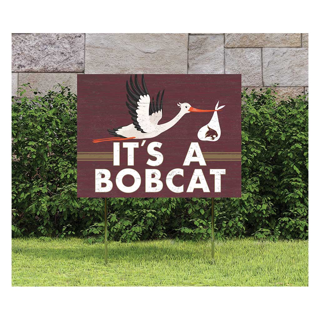 18x24 Lawn Sign Stork Yard Sign It's A Texas State Bobcats