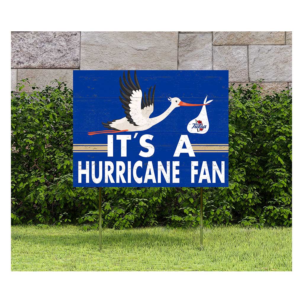 18x24 Lawn Sign Stork Yard Sign It's A Tulsa Golden Hurricane