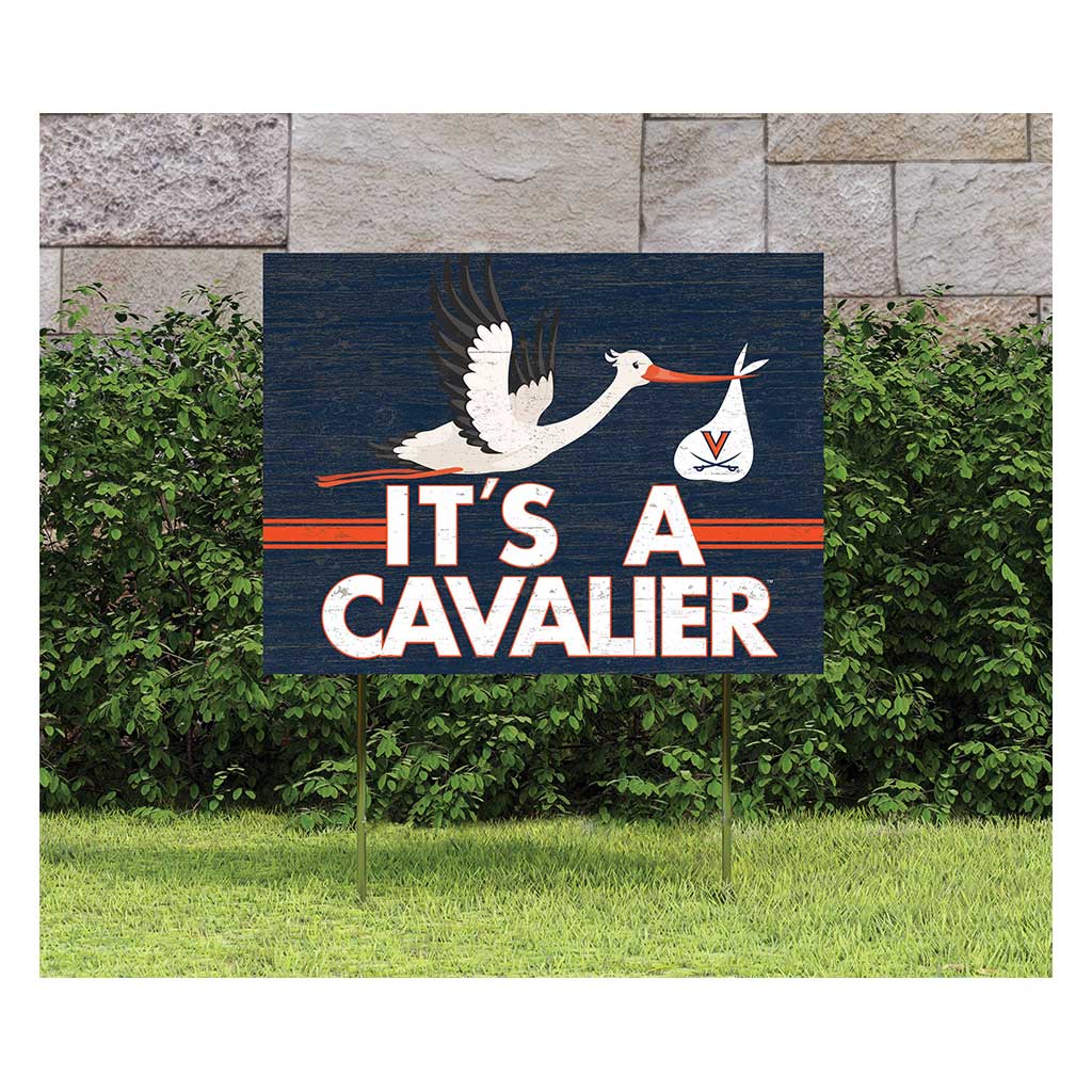 18x24 Lawn Sign Stork Yard Sign It's A Virginia Cavaliers