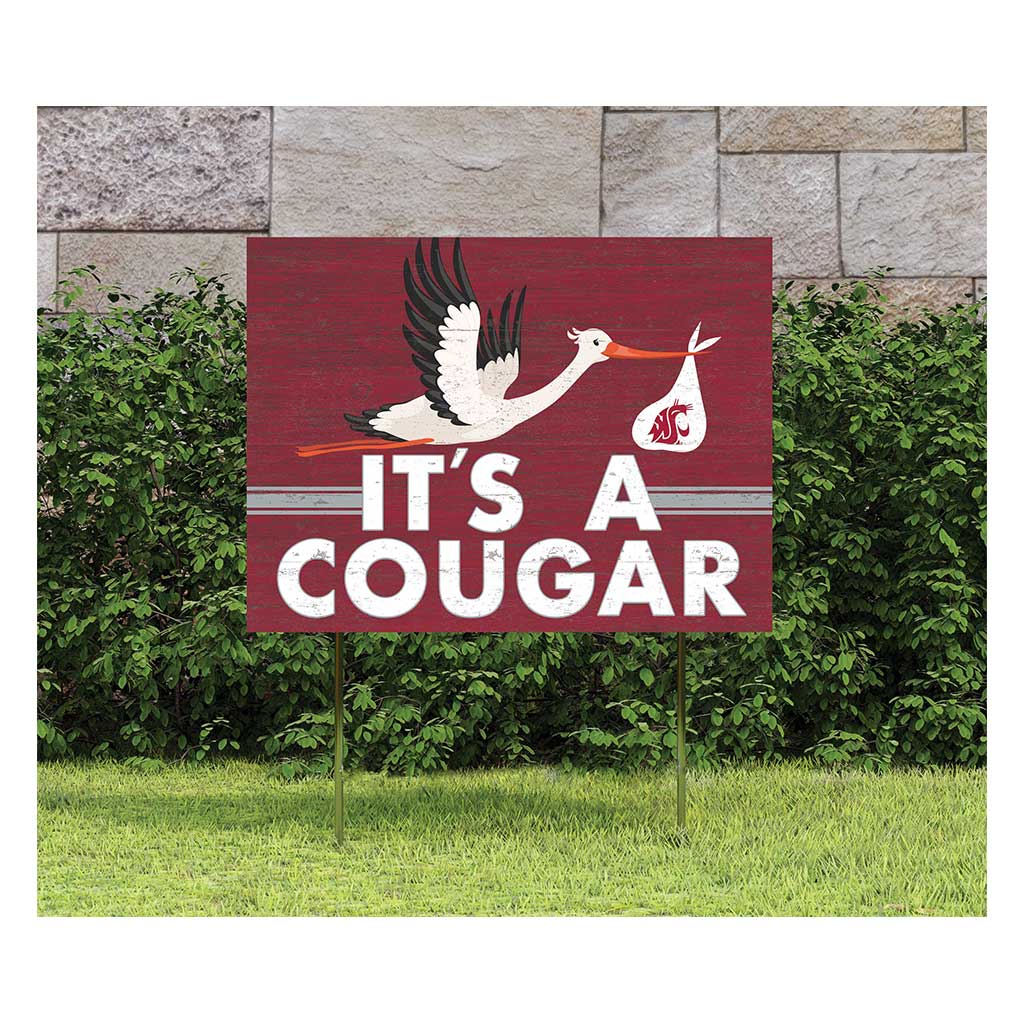 18x24 Lawn Sign Stork Yard Sign It's A Washington State Cougars