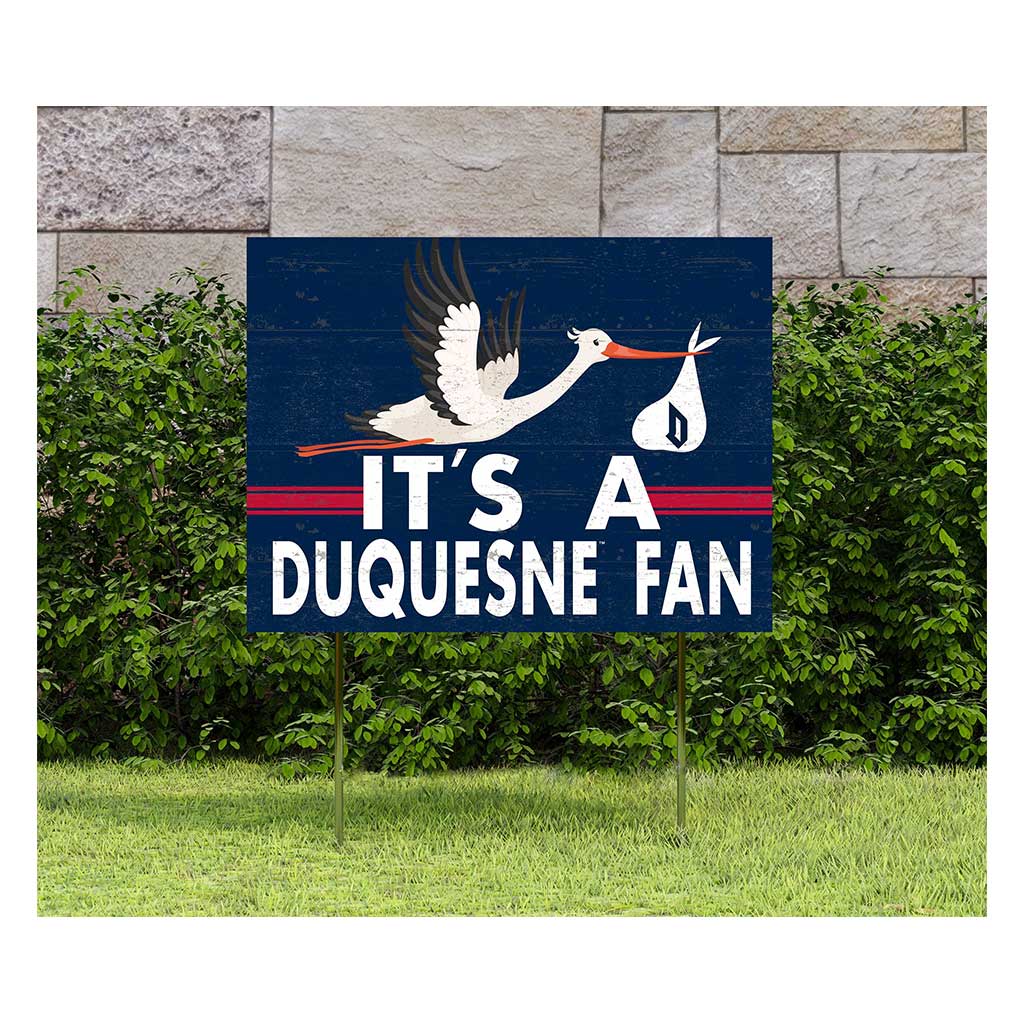 18x24 Lawn Sign Stork Yard Sign It's A Duquesne Dukes
