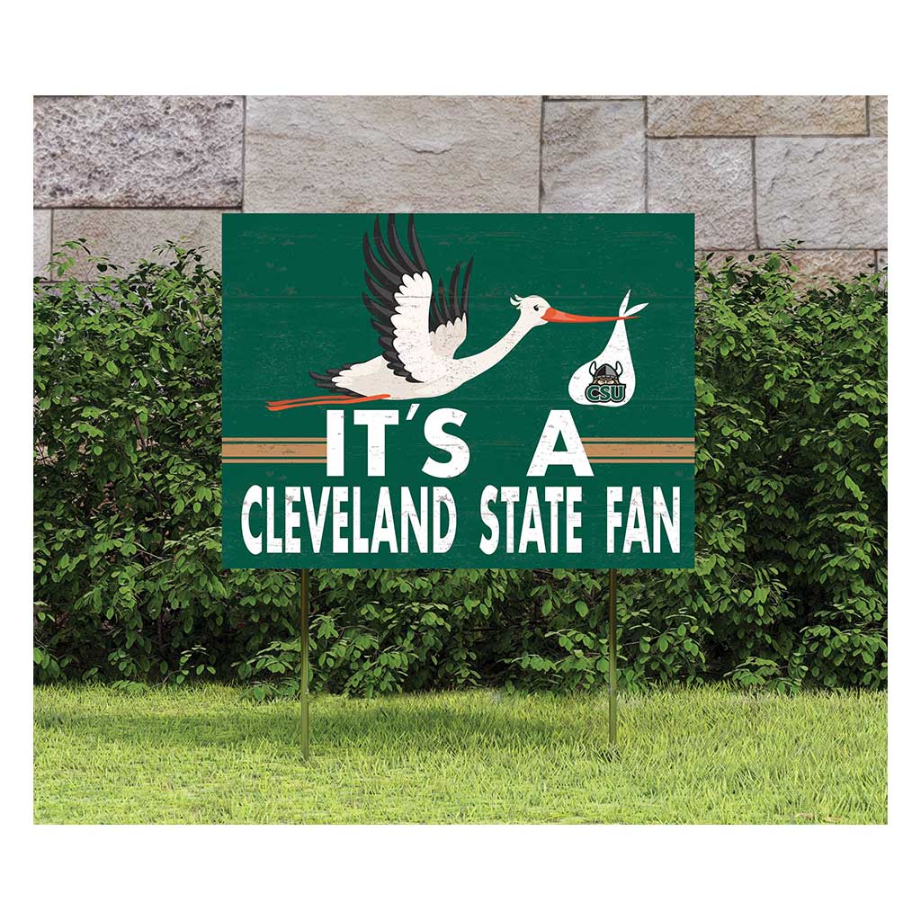 18x24 Lawn Sign Stork Yard Sign It's A Cleveland State Vikings