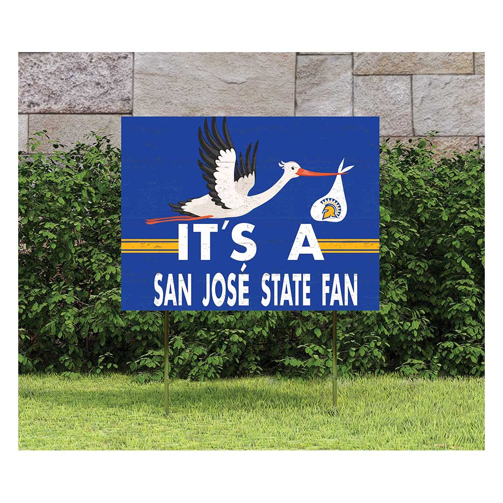 18x24 Lawn Sign Stork Yard Sign It's A San Jose State Spartans