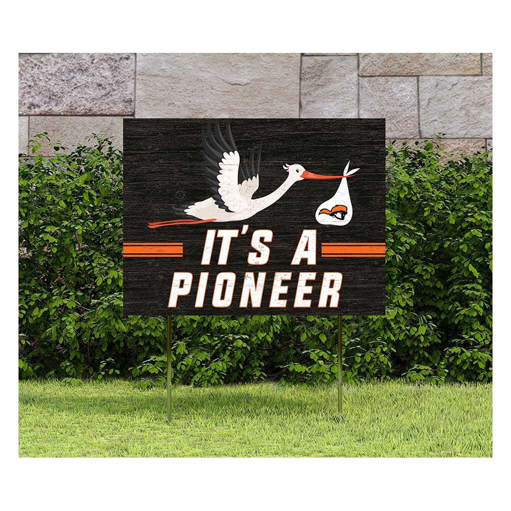 18x24 Lawn Sign Stork Yard Sign It's A Tusculum Pioneers