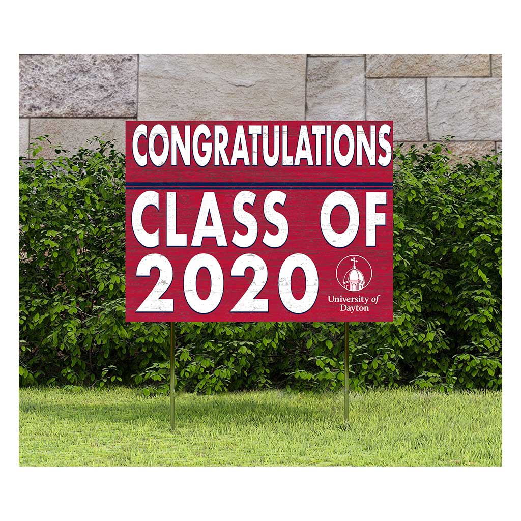 18x24 Lawn Sign Congrats Class of Chapel Logo Dayton Flyers