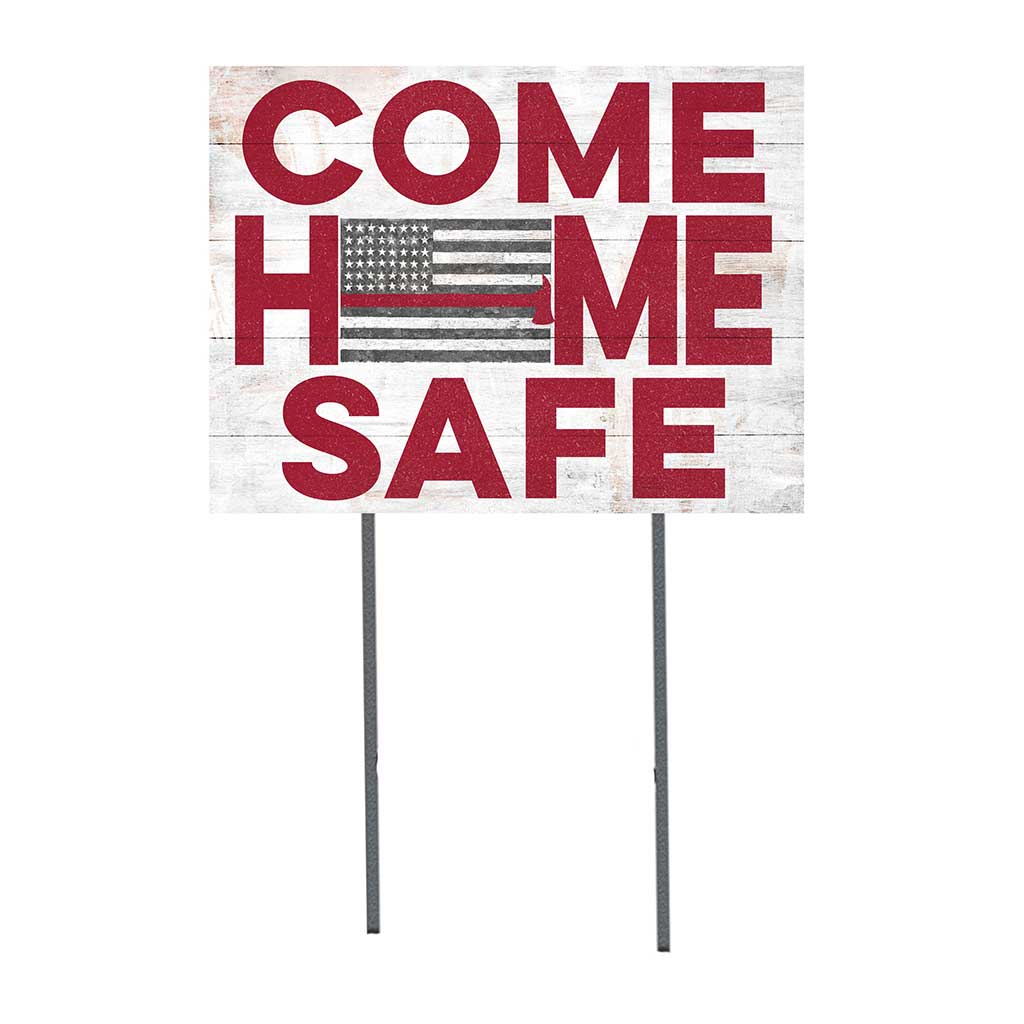 Come Home Safe Red Line Firefighter Lawn Sign