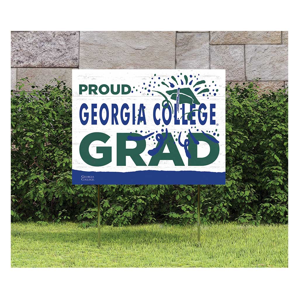 18x24 Lawn Sign Proud Grad With Logo Georgia College Bobcats