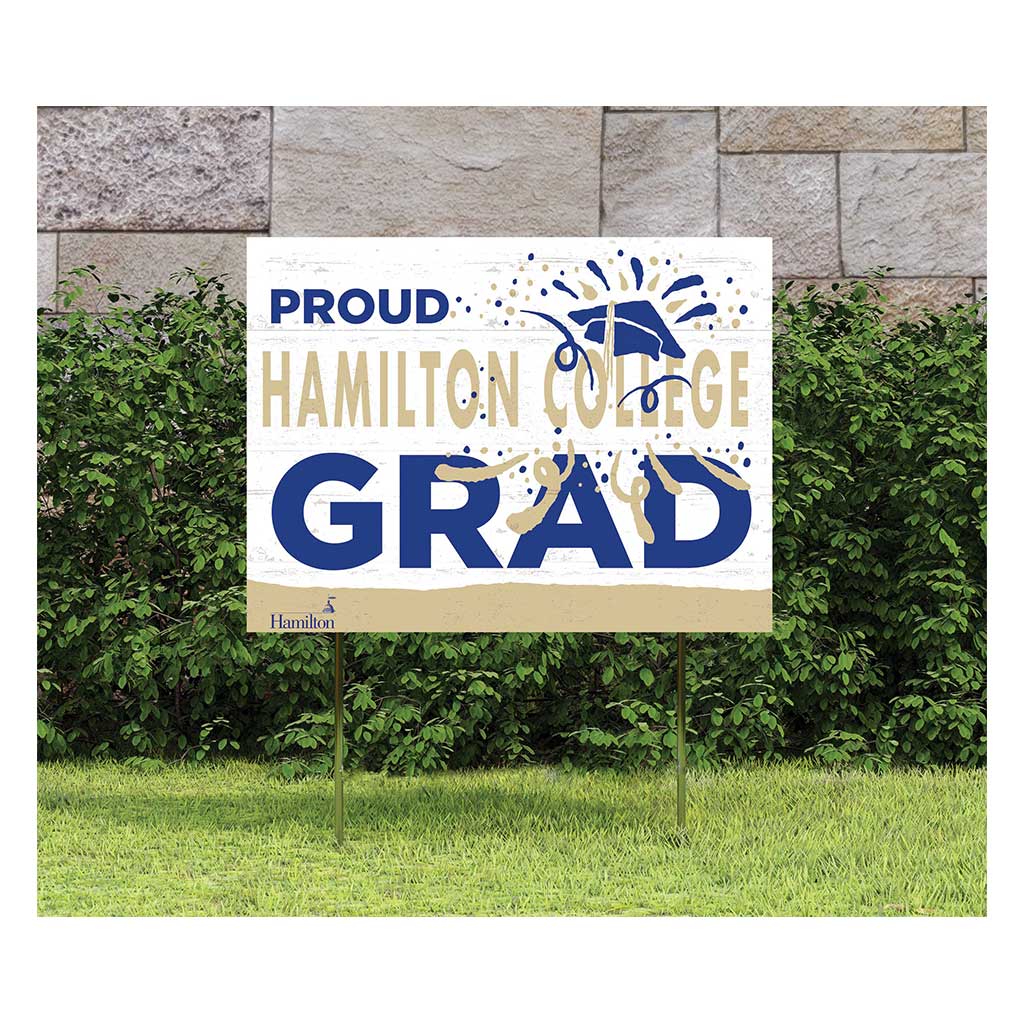 18x24 Lawn Sign Proud Grad With Logo Hamilton College Continentals