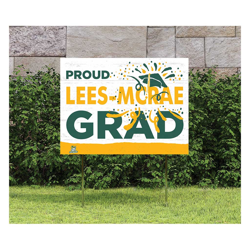 18x24 Lawn Sign Proud Grad With Logo LeesMcRae College Bobcats