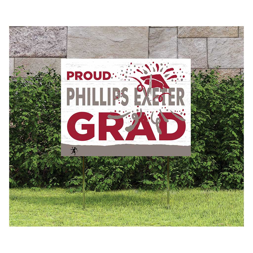18x24 Lawn Sign Proud Grad With Logo Phillips Exeter Academy Big Reds