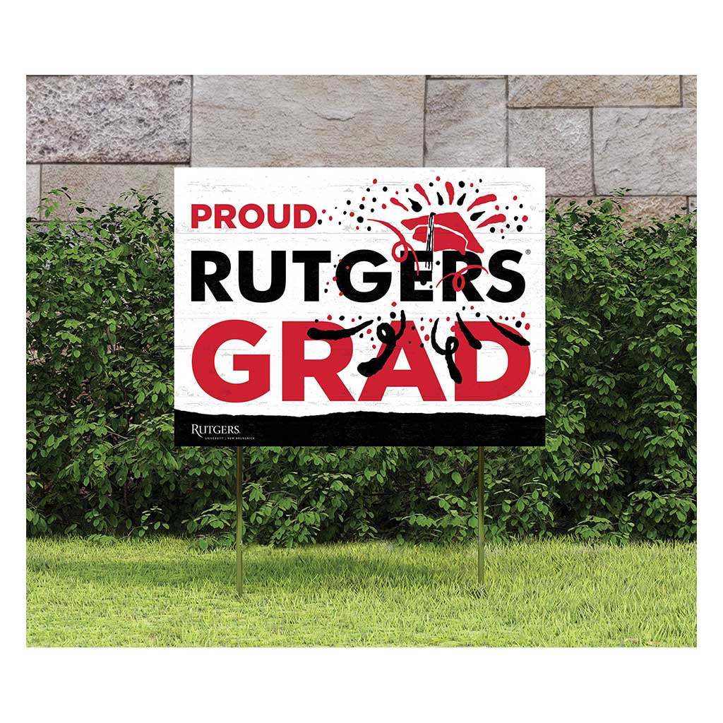 18x24 Lawn Sign Proud Grad With Logo Rutgers Camden