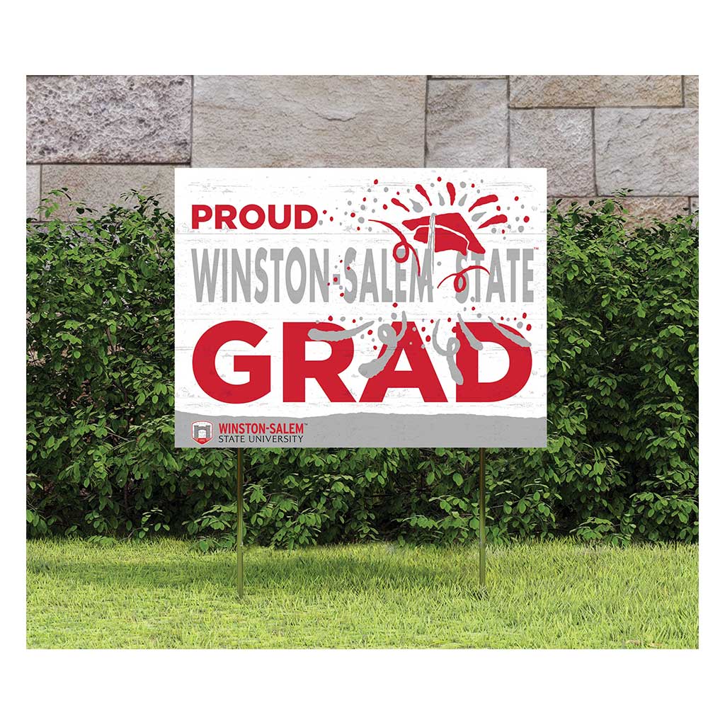18x24 Lawn Sign Proud Grad With Logo Winston Salem State Rams