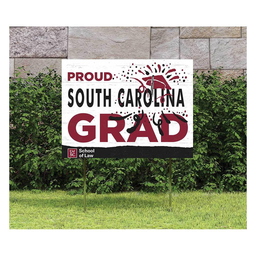 18x24 Lawn Sign Proud Grad With Logo South Carolina School of Law Gamecocks