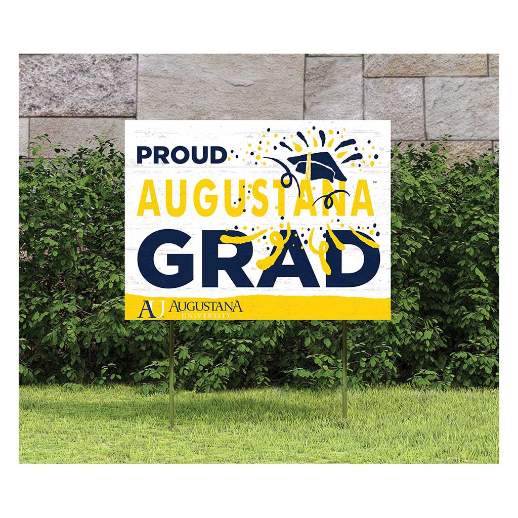 18x24 Lawn Sign Proud Grad With Logo Augustana College Vikings