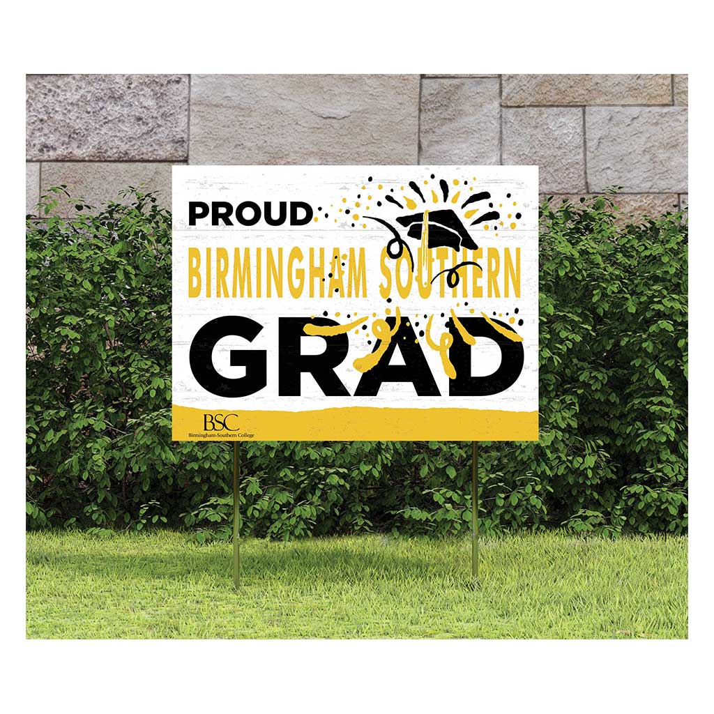 18x24 Lawn Sign Proud Grad With Logo Birmingham Southern College Panthers