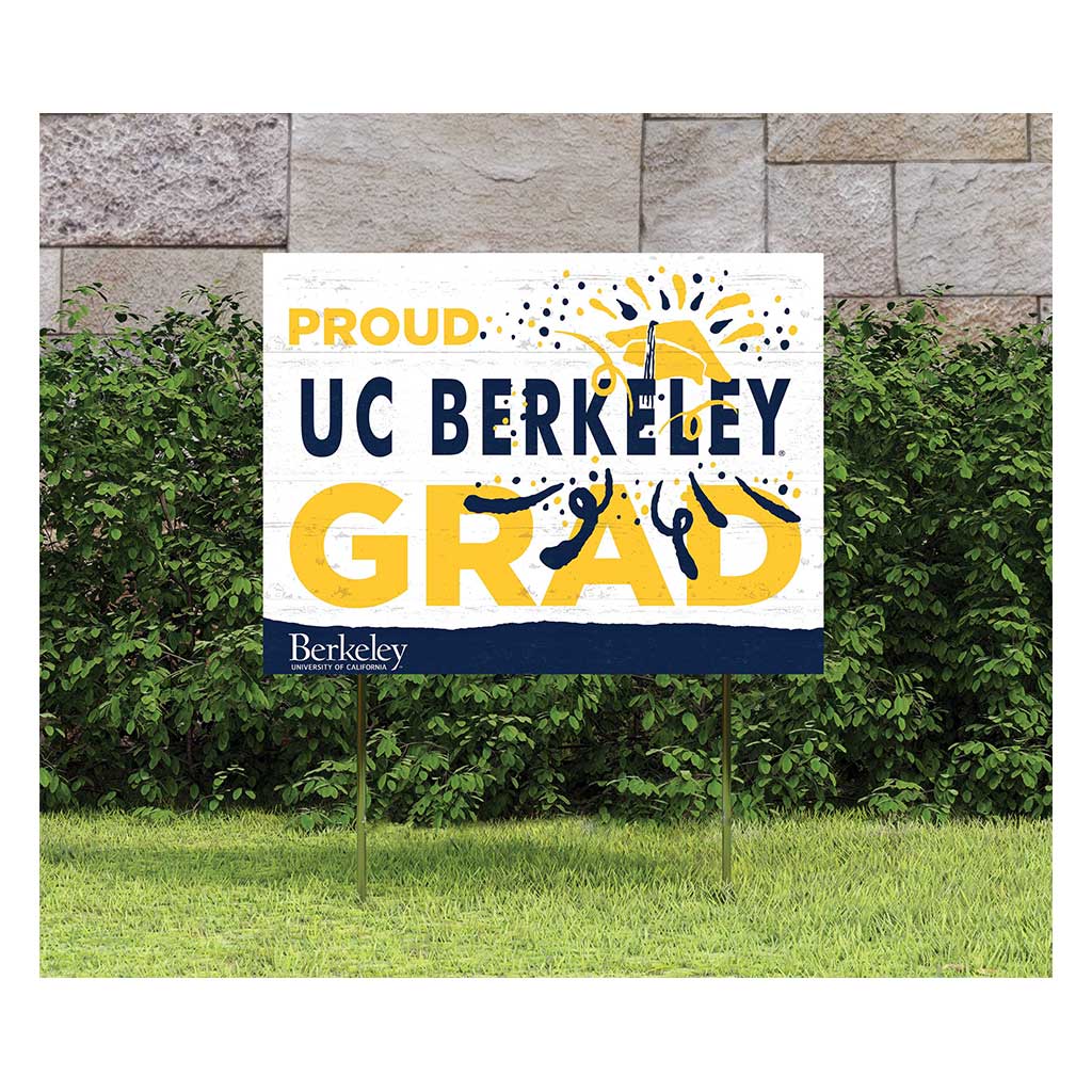 18x24 Lawn Sign Proud Grad With Logo California (Berkeley) Golden Bears