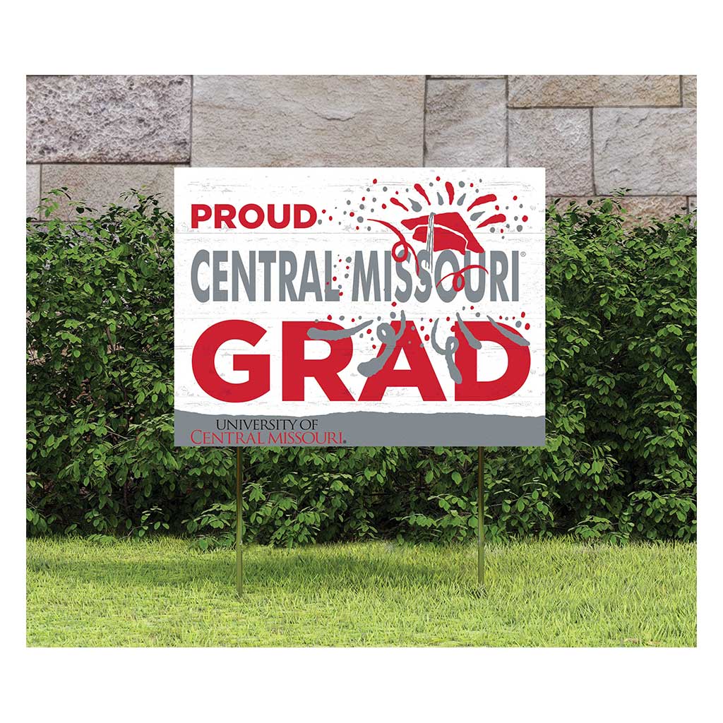 18x24 Lawn Sign Proud Grad With Logo Central Missouri Mules