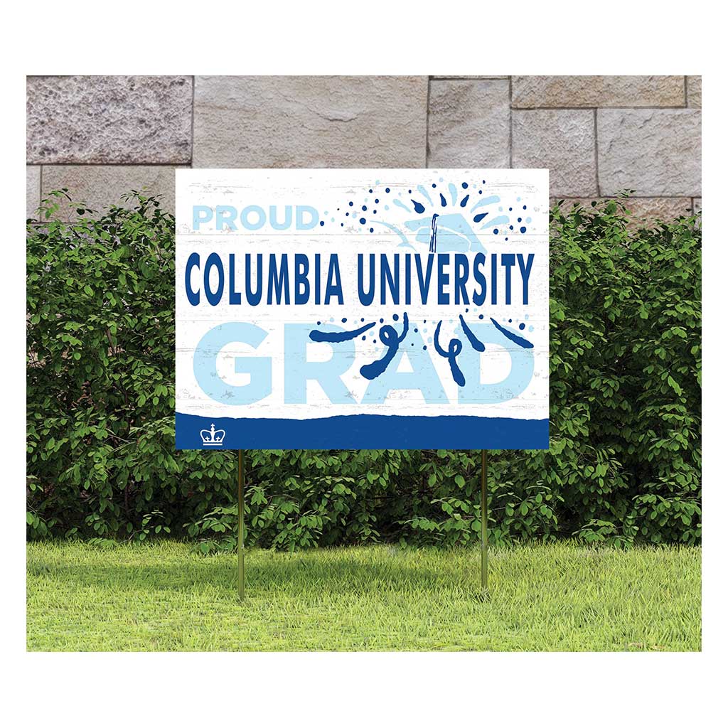 18x24 Lawn Sign Proud Grad With Logo Columbia Lions