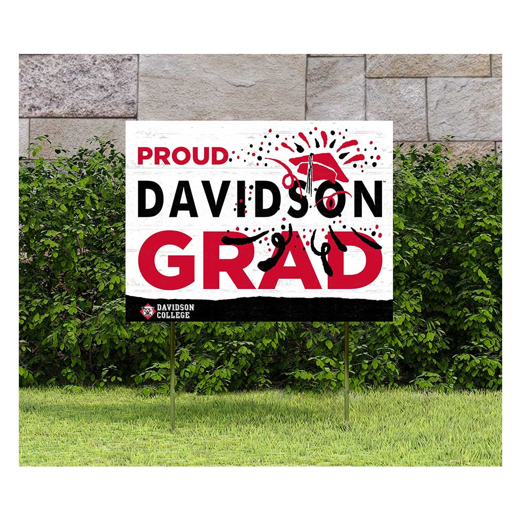 18x24 Lawn Sign Proud Grad With Logo Davidson College