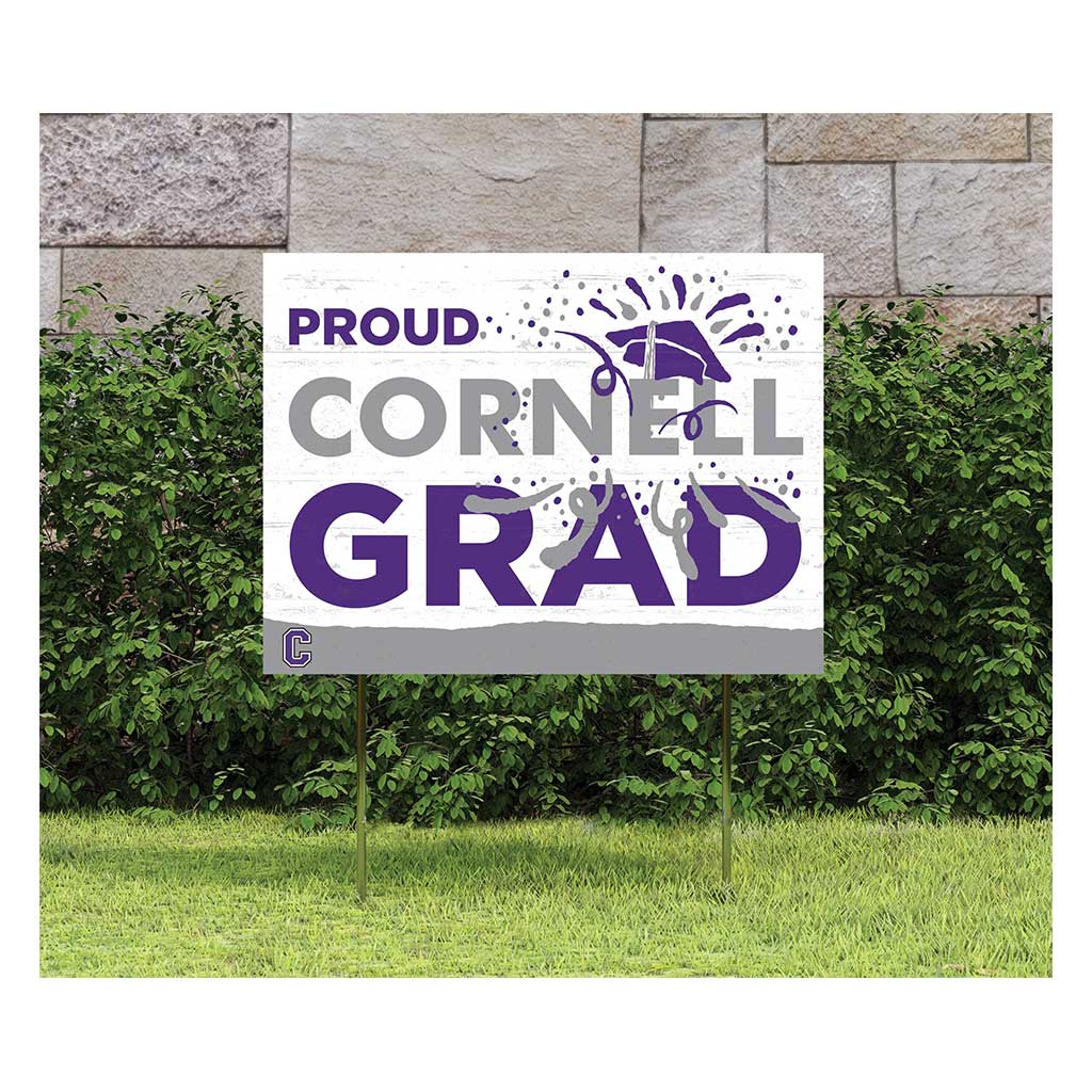18x24 Lawn Sign Proud Grad With Logo Cornell College Rams