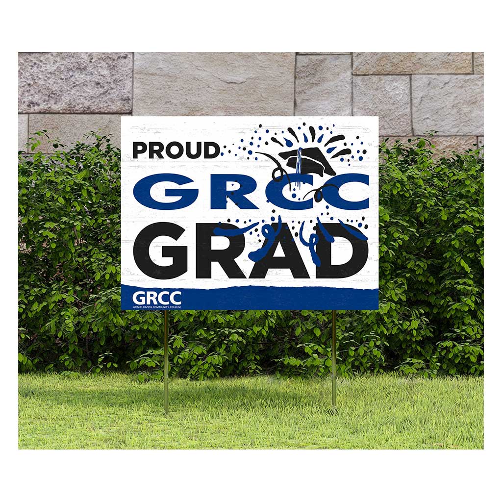 18x24 Lawn Sign Proud Grad With Logo Grand Rapids Community College Raiders